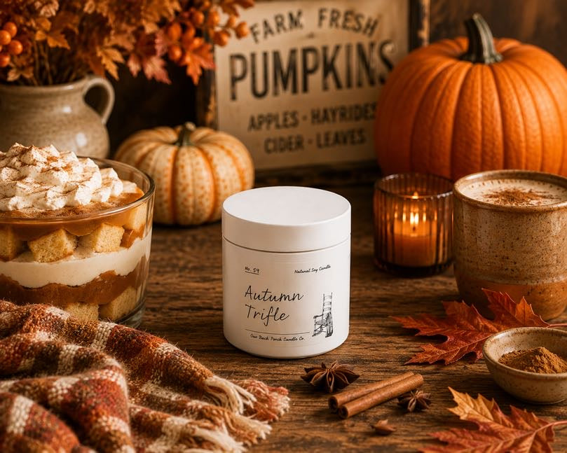 Autumn Trifle 5 oz mini soy candle by Back Porch Candle Co.