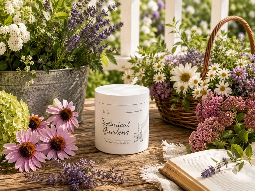 Botanical Gardens 5 oz mini soy candle by Back Porch Candle Co.