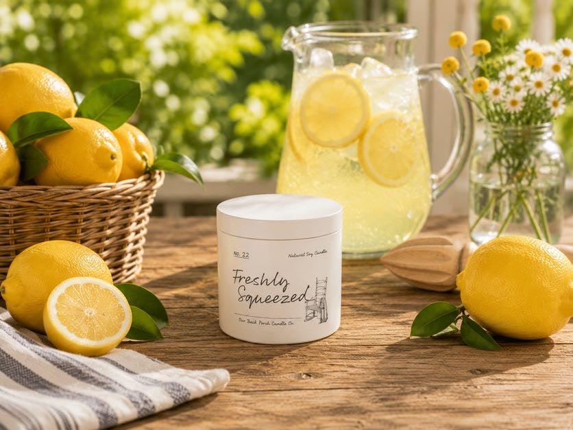Freshly Squeezed 5 oz mini soy candle by Back Porch Candle Co.